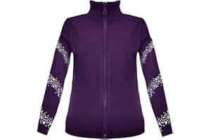 LIUHUO Girls Figure Skating Training Suit Jacket - Elegant Ventilate Practice Top
