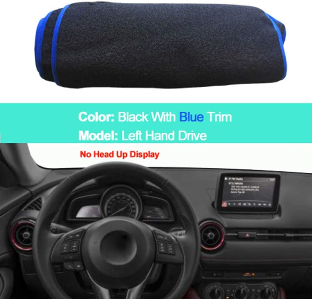 SDKLNW Car Inner Dashboard Cover Dash Mat Carpet Cushion Sun Shade Dash Board DashMat,for Mazda CX-3 CX3 2016 2017 2018 2019 LHD RHD