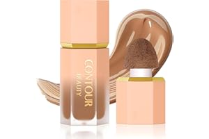 HOSAILY Liquid Contour Stick, Soft Cream Contour Makeup, Liquid Bronzer Face Concealer Matte Contouring with Cushion Applicator, Long Lasting Silky Face Contour Cream Bronzer Contouring Makeup (101)