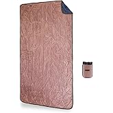 Gravel UltraPak™ Packable Insulated Travel Blanket – Lightweight Outdoor Blanket, Water-Resistant, Compact 20D Nylon with Snap Closure for Camping, Hiking & Travel, Topo