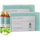 Relumins World's Most Advanced Collagen Drink - 10,000mg w/Glutathione & Antioxidants | USA's No.1 Liquid Collagen, Anti-Aging Self-Love | Apple Flavor | Made in USA - 20 Bottles