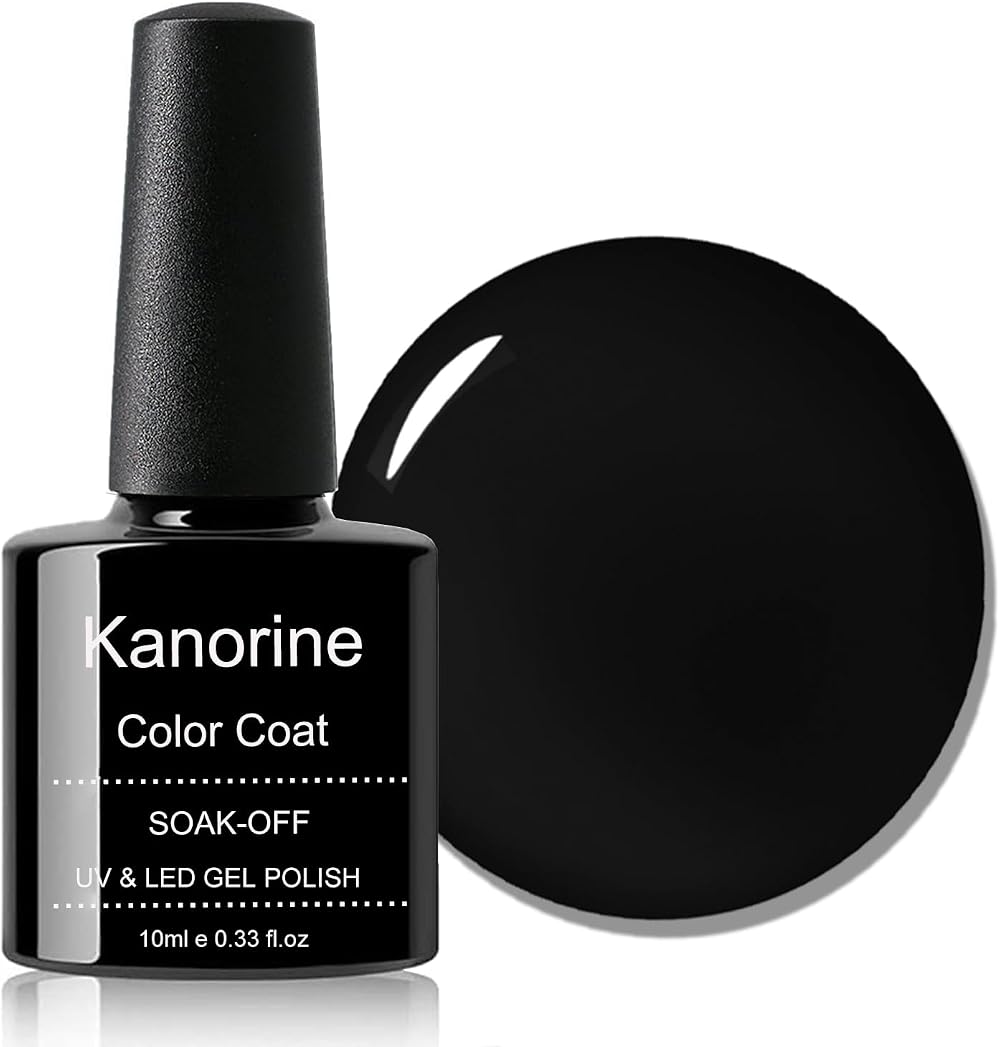 Kanorine Gel Polish Soak-Off UV/LED Black 10ml Nail Varnish