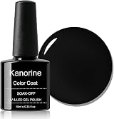 Kanorine Gel Polish Soak-Off UV/LED Black 10ml Nail Varnish