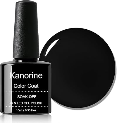 Kanorine Gel Polish Soak-Off UV/LED Black 10ml Nail Varnish