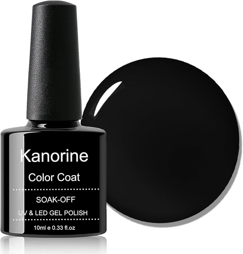 Kanorine Gel Polish Soak-Off UV/LED Black 10ml Nail Varnish