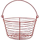 Stromberg's Large Egg Basket (Red), Holds 5.5 Dozen (66) Eggs | Coated Metal Egg Basket, Will Not Leave Marks on Eggs and Easy to Clean, Shape Allows Air Flow for Fast Cooling and Drying