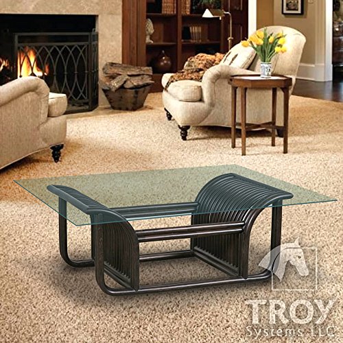 TroySys Tempered Glass Table Top, 1/4" Thick, Flat Polished Edge, Eased Corners, Rectangle - Thumbnail 2