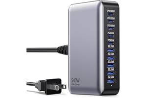 540W USB C Charging Station, 10-Port GaN Charger, 100W PD Fast Charging Hub Charger Adapter Compatible with MacBook Pro/Air,D