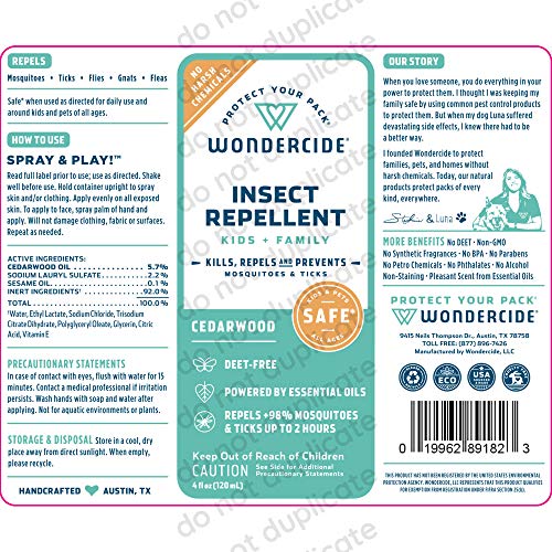 Wondercide Mosquito, Tick, Fly, and Insect Repellent with Natural
