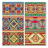 Set of 6 Kaleidoscope Instant Easter Egg Wraps