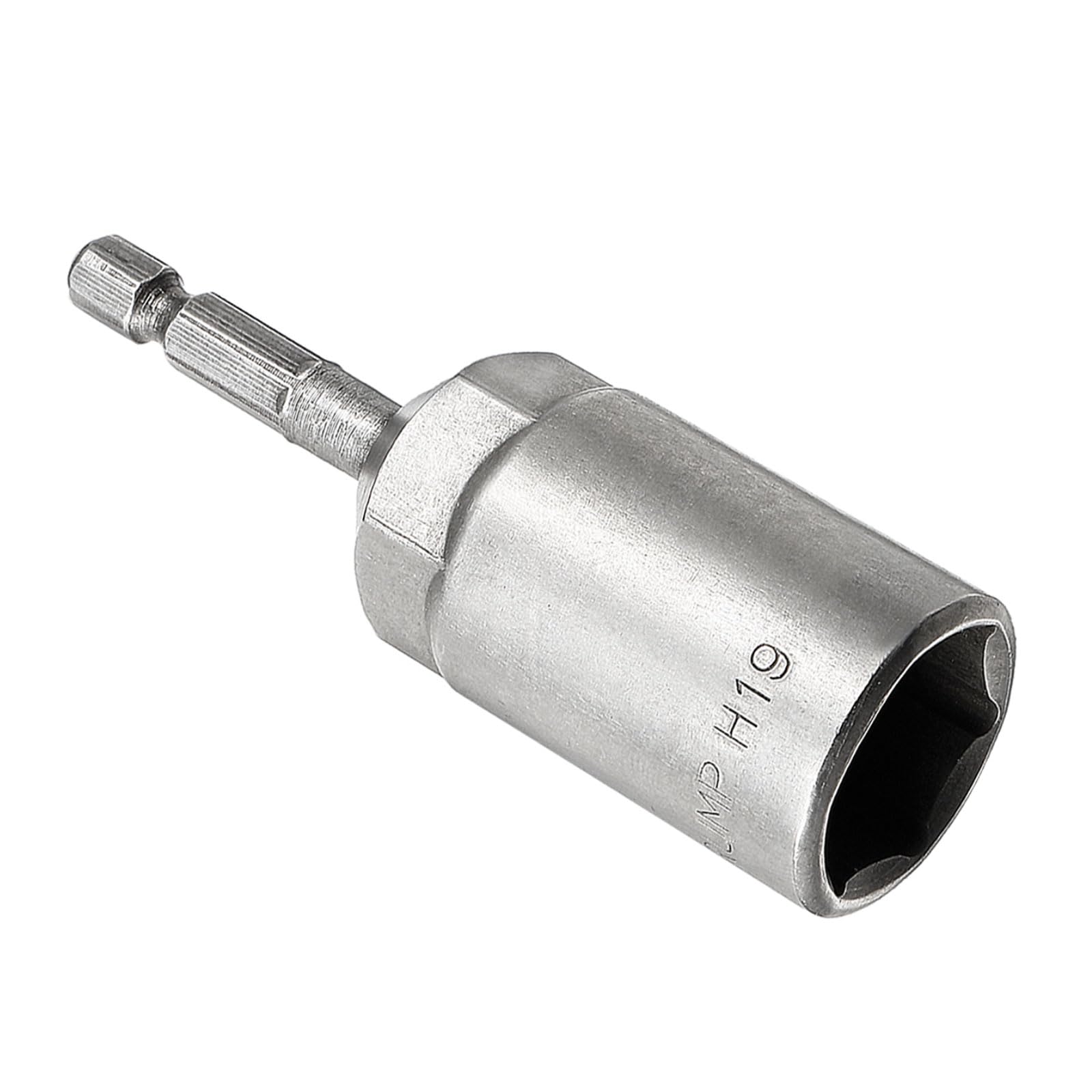 CoCud Quick-Change Nut Setter Driver Bit, 19mm Metric 80mm Length 1/4" Shank, CR-V No-Magnetic Straight Shank Setter Drill Bits - (Applications: for Auto Repair)