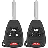 Vurkcy Key Fob Replacement for 2007-2016 Compass/ 07-18 Patriot/ 06-16 Wrangler/ 04-09 Dodge Durango/ 06-08 Ram/ 07-13 Caliber/ 08-14 Avenger/ 11-14 Chrysler 200/07-09 Sebring, OHT692427AA,2Pcs