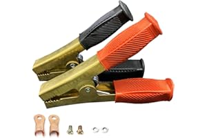 SLGAHGS 2pcs Power Replacement Jumper Cable Heavy Duty Battery Jumper Cable Clamps Heavy Duty Pure Copper Car Battery Clamps - Jumper cable clamp Replacements for Jump Starter Cables (1600A all copper)