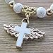 WE 12 Pcs Angel Wing Cross Bracelet Favor - Baptism Christening Bautizo Recuerdos First Communion Gift for Guests