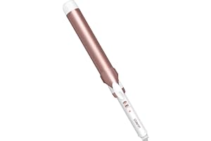 Conair Double Ceramic Curling Iron, 1 1/2" Extra-Long Barrel Hair Curling Iron, 30 Heat Settings, Turbo Heat, Auto Off, Cool Tip, Dual Voltage, Rose Gold