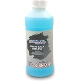 Birchwood Presto Black STEEL PC9 - versatile blackening solution for iron and steel alloys traditional patina blue and black oxide touch-up (8 oz)