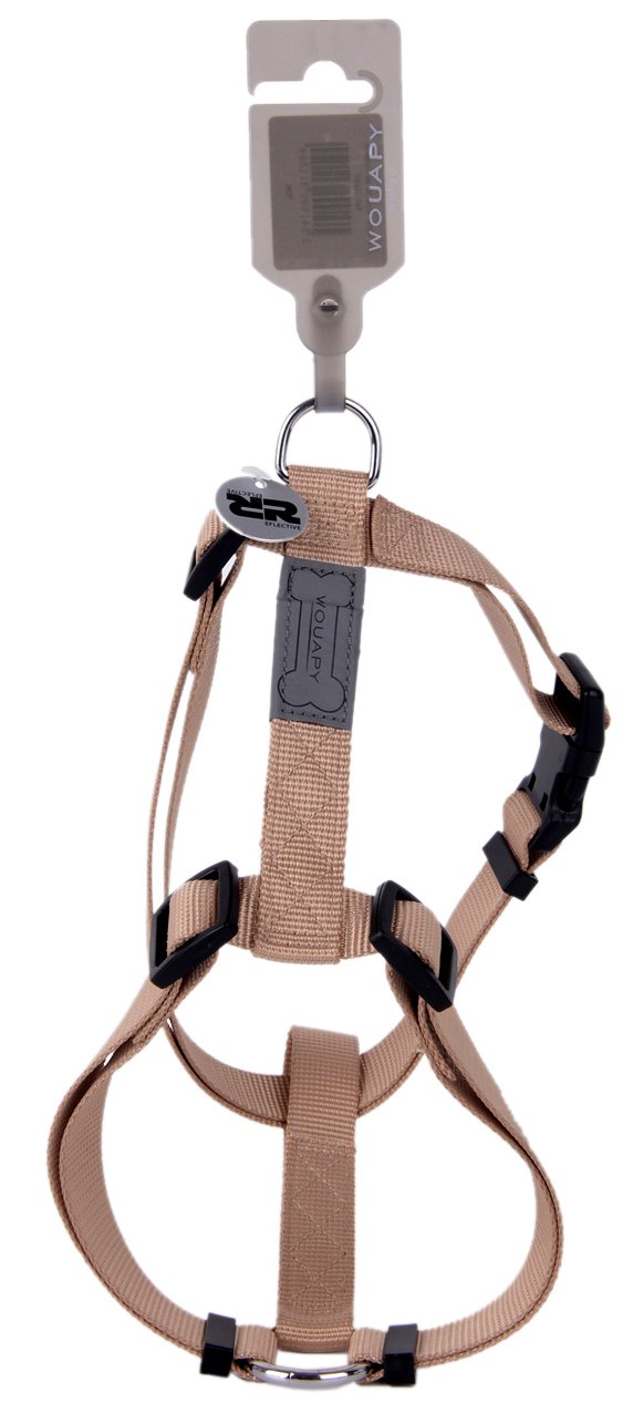 Wouapy Basic Line Harness for Dog, 20 mm Width/Thorax of 52/80 cm, Beige Harness