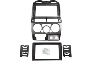 DKMUS Double Din Dash Radio Trim Kit for Isuzu D-Max MU-7 Chevrolet Colorado Installation Bezel 9 Inches (2006-2012 Siliver)