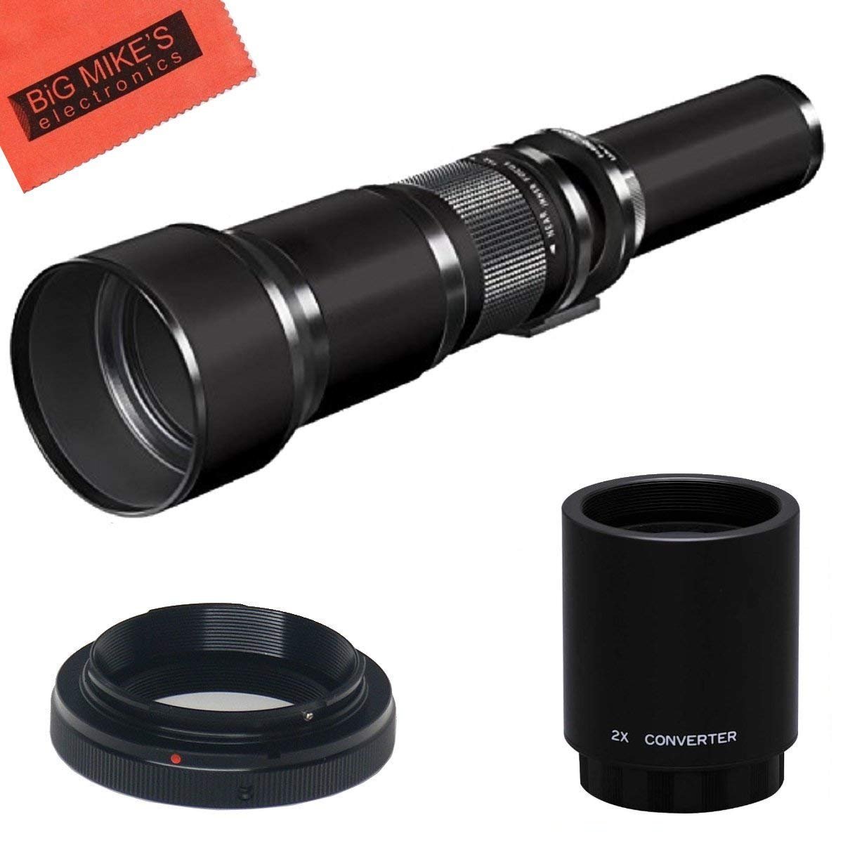 Long-Range 650mm-2600mm f/8 Telephoto Zoom Lens for Canon Digital EOS Rebel  T3, T3i, T5, T5i, T6, T6i, T6s, T7, T7i, EOS 60D, EOS 70D, EOS 80D, EOS 5D,  ...