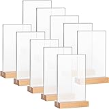 Maitys 10 Pack Acrylic Sign Holder 4 x 6.5 Inch