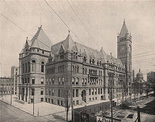 Amazon Com Cincinnati City Hall Ohio 1895 Old Print Antique Print Vintage Print Printed Prints Of Ohio Posters Prints