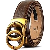 DOOPAI Belt Men, Ratchet Belt Dress Adjustable 1 3/8" Genuine Leather Designer Belt, Size Length Can be Cut, with Gift Box
