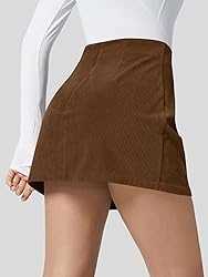 Wenrine Womens Mini Skirt High Waisted Basic Casual