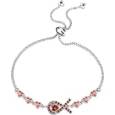 HOLLP Orange Awareness Ribbon Bracelet Jewelry Orange Awareness Ribbon Survivor Gift Leukemia Warrior Gift