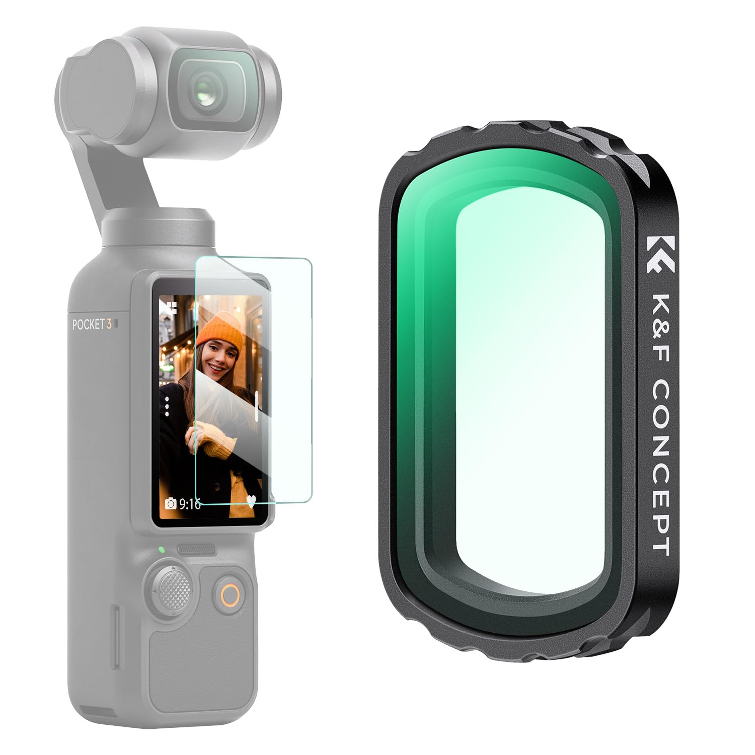 K&F CONCEPT UV Filters Compatible with DJI Osmo Pocket 3, Magnetic UV Lens Protector Filter Compatible with Osmo Pocket 3 Creator with Screen Protector Camera Accessories — image 1