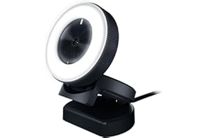 Razer Kiyo Streaming Webcam: Full Hd 1080p 30 Fps / 720p 60 Fps - Ring Light W/Adjustable Brightness - Built-in Microphone - 