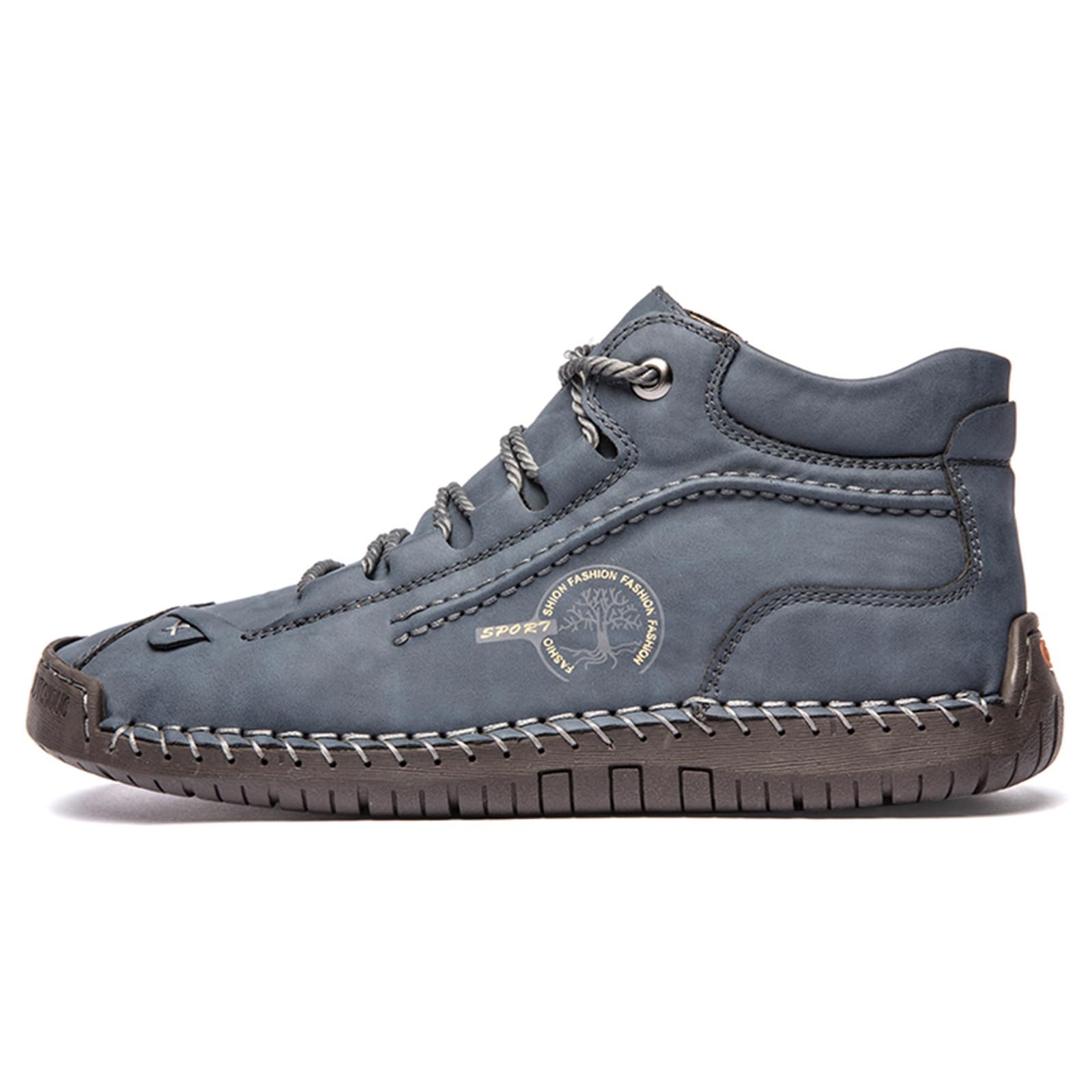 Dacomfy Men's Shoes Leather Work Boots Casual