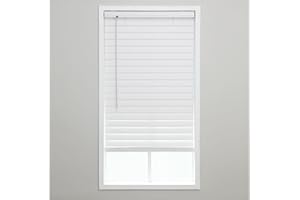 Eclipse 2" Premium Vinyl Blinds for Light Filtering & Privacy, Durable Room Darkening Blinds for Home or Office, Tested and Certified Child Safe Cordless Vinyl Blinds - White, 22 W x 48 L