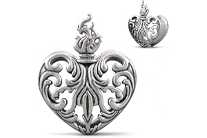 ERKUOO 2PCS 2g 0g 00g-1" Gothic Ear Gauge Silver-Plated Spiral Turbine Ear Tunnels Sacred Heart of Jesus Plug Gauges Retro Tr