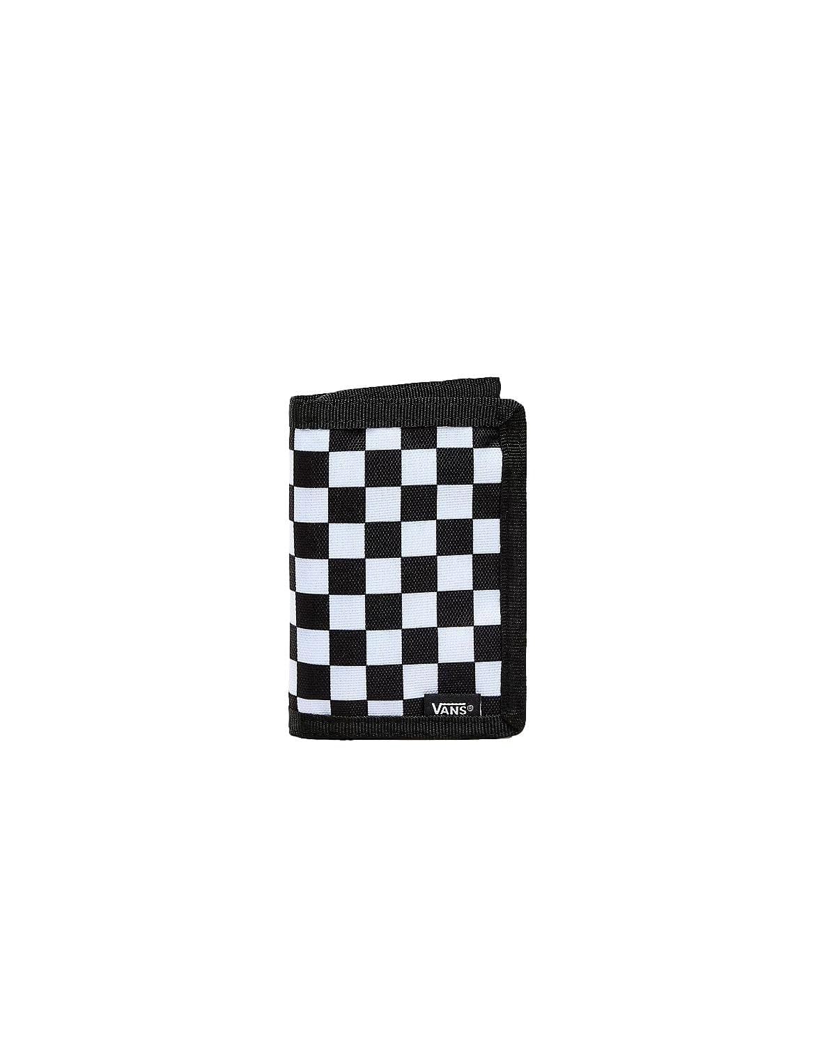 Vans Men's Slipped Tri-Fold Wallet, Black-White Check, One Size