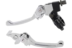 Stylemafia Silver Folding Aluminum Clutch Brake Lever Compatible with 22mm 7/8 inch Handlebar 110cc 125cc 140cc TTR 125cc SSR Xmotos Apollo 125 Pit Dirt Bike Motorcycle