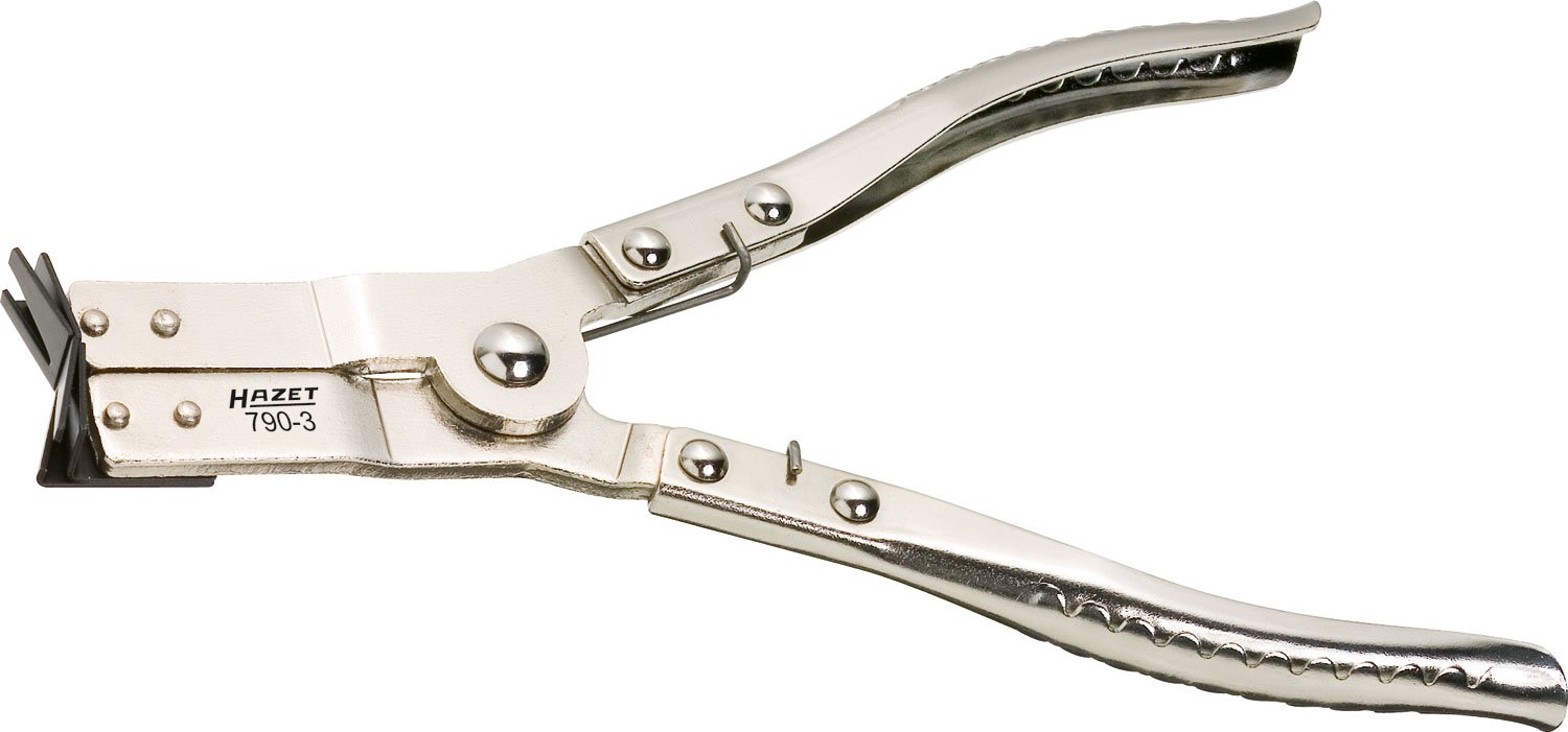 HAZET 790-3 220 mm Piston Ring Pliers with Burnished Prism Holder - Nickel-Plated