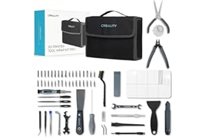 Creality 3D Printer Tools Kit, 74 Pcs 3D Printing Tool Wrap Kit Assembly/Removal/Finishing/Deburring/Filament Cutting/Nozzle Cleaning/Printing Model Tool, 3D Printer Accessories for All FDM Printers
