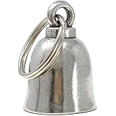 Bravo Bells Pewter Motorcycle Biker Bell Accessory or Key Chain for Good Luck on The Road