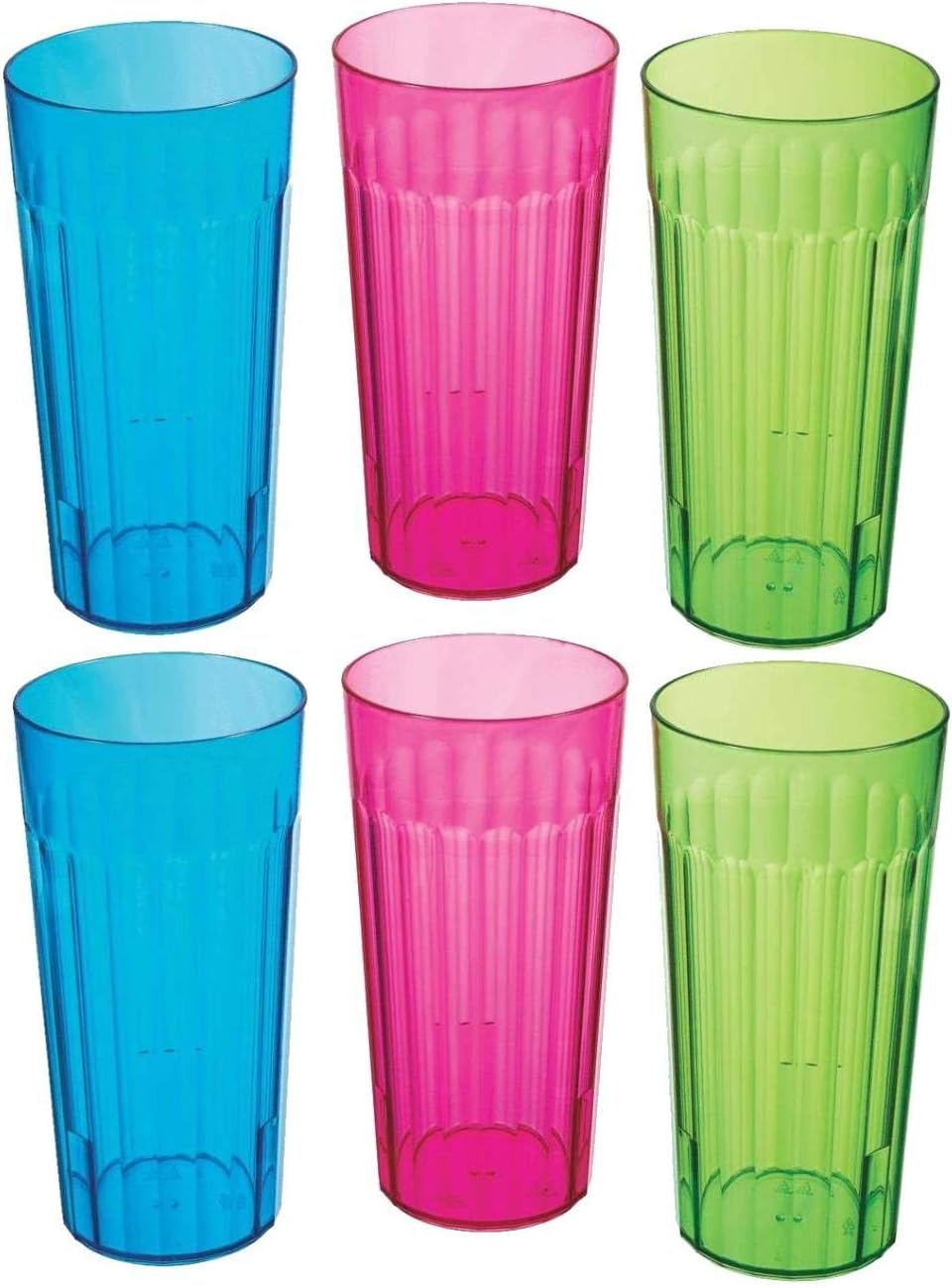 30oz Rainbow Tumbler Pack of 6 - Assorted colors