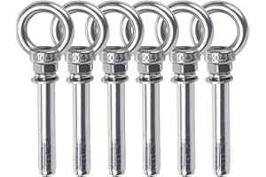 6 Pcs M6x60mm Expansion Bolt, 304 Stainless Steel Ring Lifting Bolt Kit,for Wall Anchors and Brick