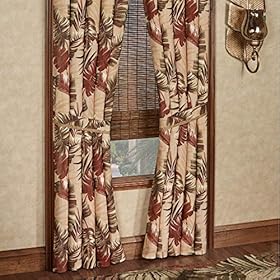 Touch of Class Key West Tropical Palm Tree Leaves - Oversized - Russet, Brown, Sage Green - Comforter Set - King Size… 61NeoN6OElL