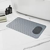 Bath Shower Mat Non Slip 27x14 Inches Shower Stall Mats with Suction Cups and Drain Holes Bathtub Soft Floor Mats Machine Washable