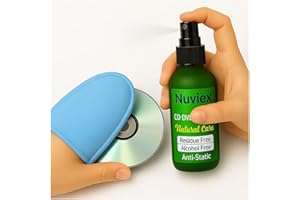CD & DVD Cleaning Kit – Advanced Cleaning Solution with Premium Microfiber Glove Set – Safe for CDs, DVDs, Blu-ray & Game Dis