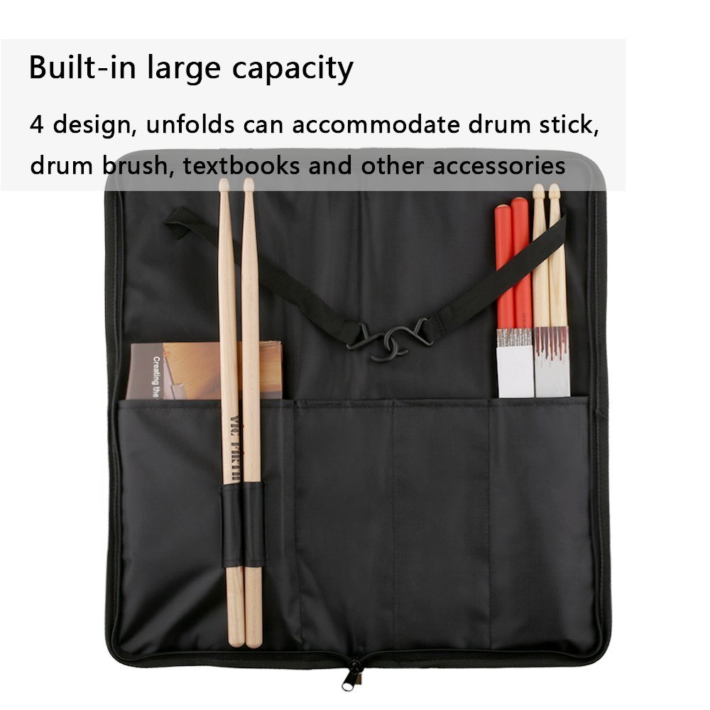 Mugig Trommelstocktasche Drumsticktasche Stick Bag aus wasserdicht Baumwolle (grau)
