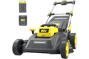 PowerSmart 80V 26-Inch Self-Propelled Lawn Mower, Cordless Electric Brushless Lawn Mower with 6.0Ah Battery and Charger