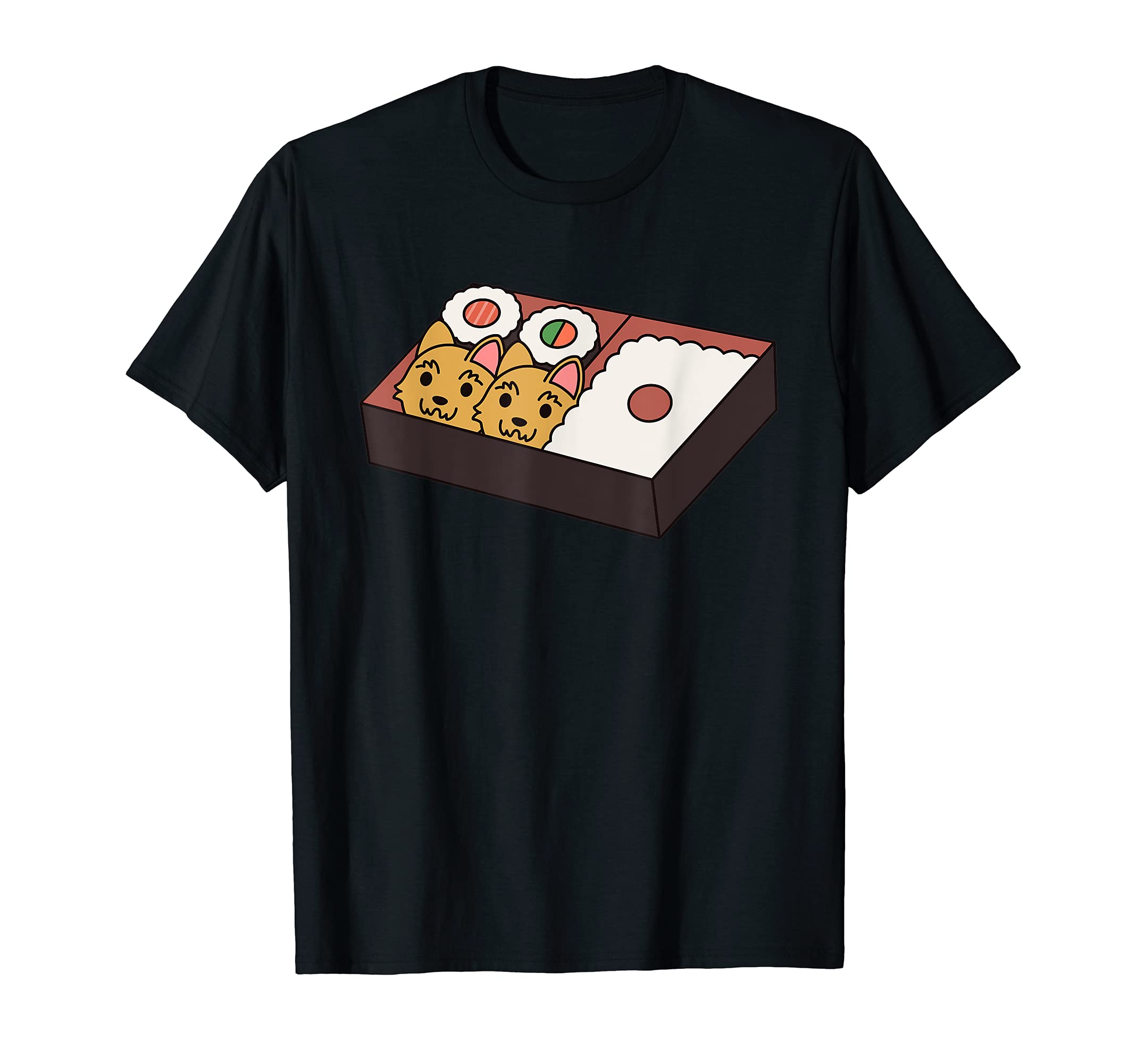 Sushi Bento Box Yorkshire Terrier Dog T-Shirt