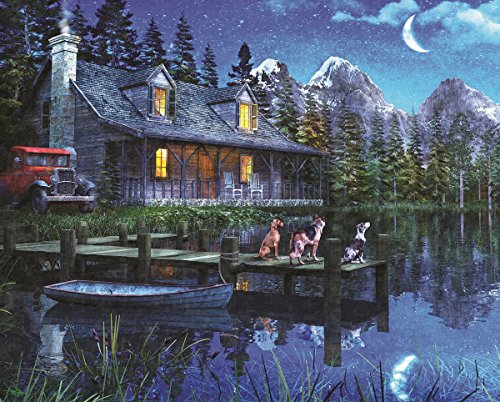 Springbok Puzzles - Moonlit Night - 1000 Piece Jigsaw Puzzle - Large 24 Inches by 30 Inches Puzzle - Made in USA - Unique Cut Interlocking Pieces