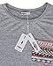 STYLEWORD Women's Long Sleeve Round Neck Patchwork Casual Loose T-Shirts Blouse Tops(Gray,XL)