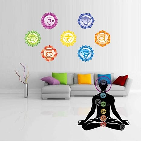 Amazon Mznm チャクラ 壁紙 ステッカー 曼荼羅 ヨガ オーム 瞑想 シンボル ウォールデカール チャクラ ホームウォールデコレーション 壁 ウォールステッカー オンライン通販