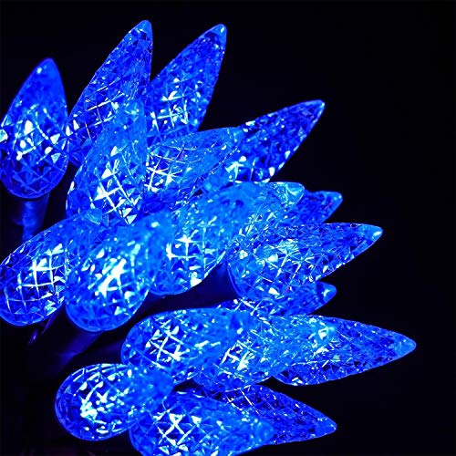 Twinkle Star C6 Christmas String Lights, 50 LED 17ft Battery Operated Fairy Lights with 8